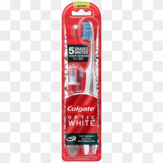 Colgate Optic White Toothbrush And Teeth Whitening - Colgate Optic White Pen, HD Png Download