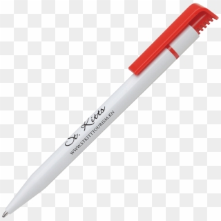 White And Red Plastic Pen, HD Png Download