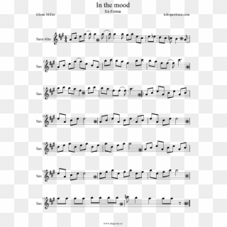 Tubescore In The Mood By Glenn Miller Sheet Music For - Had A Little Lamb Score, HD Png Download