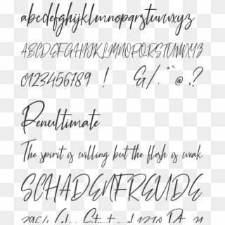 White Pen Font Preview - Handwriting, HD Png Download