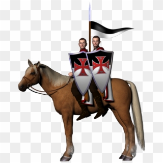 Jpeg, Two Mounted Knights - Knight Templars Riding Horses, HD Png Download