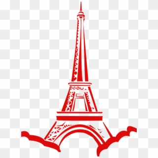 Eiffel Tower France Red Cartoon - Eiffel Tower Clip Art, HD Png Download