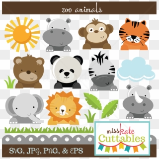 Lion Clip Zoo - Miss Kate Cuttables Zoo, HD Png Download