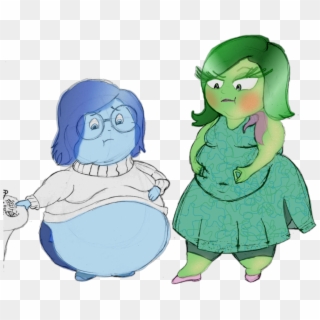 And Disgust From Pixar S By Bigbellys - Fat Sadness Inside Out, HD Png Download