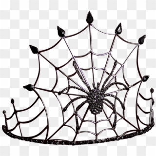 Gothic Queen Spider Crown - Spider Web Crown, HD Png Download