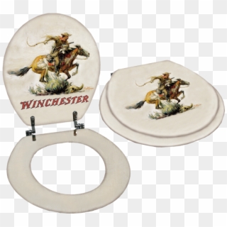 Winchester Horse & Rider Toilet Seat W1225 - Winchester Rifle, HD Png Download
