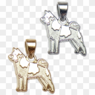 Akita Charm Or Pendant In Sterling Silver Or 14k Gold - Welsh Terrier, HD Png Download