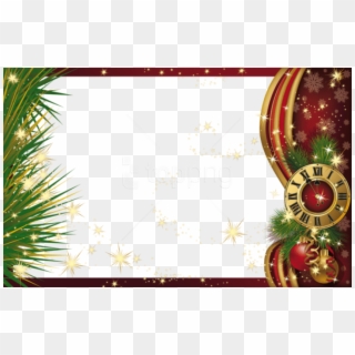 Free Png Christmas Png Frame With Clock Background - Christmas Tree With Wishes, Transparent Png