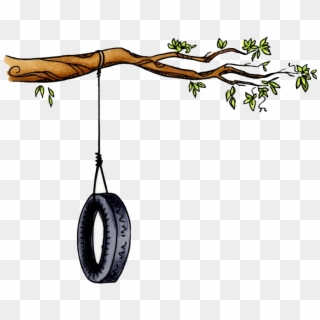 1106 02 2 - Tree With Tire Swing, HD Png Download