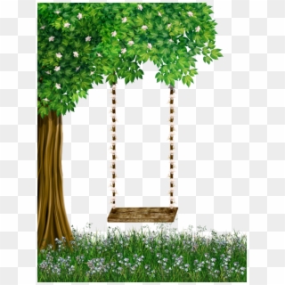 Tree With Swing Clipart, HD Png Download
