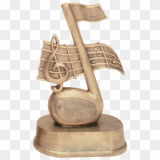 Antique Gold Music Resin Award - Trophy Music, HD Png Download