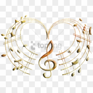 Free Png Gold Music Notes Png Png Image With Transparent - Золотые Ноты Png, Png Download