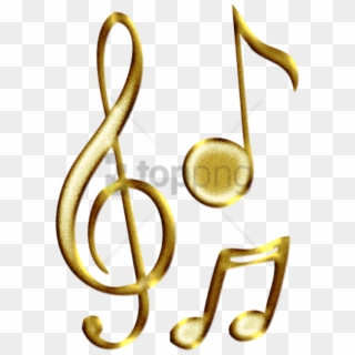 Free Png Gold Music Notes Png Png Image With Transparent - Note Musique Or Png, Png Download