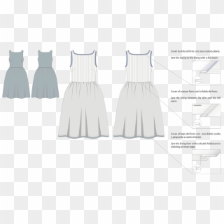 3-12 Forro Prenda Forrada Lining Garment Confeccion - Cocktail Dress, HD Png Download