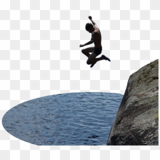 Cliff Success Jump Png - Jumping, Transparent Png