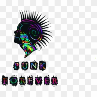 Punk Mohawk Hair Rock Music Png Image - Rambut Punk Animasi, Transparent Png