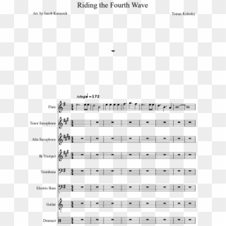 Riding The Fourth Wave Sheet Music Composed By Tomas - Pass The Peas Sax Alto, HD Png Download