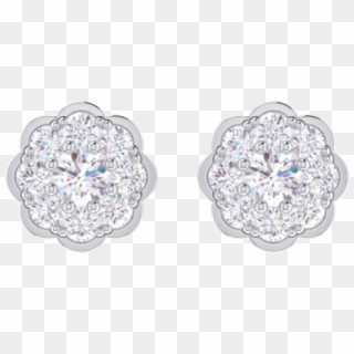 Flower Diamond Stud Earrings - Earrings, HD Png Download