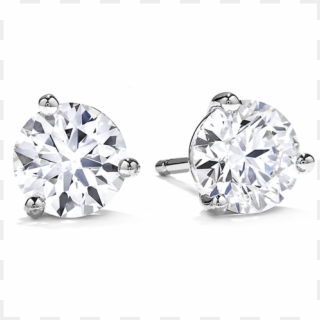 Diamond Stud Earrings, - Hearts On Fire Diamond Earrings, HD Png Download