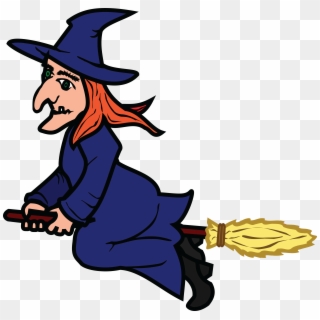 Witch On A Broomstick Clipart , Png Download - Free Clip Art Witch, Transparent Png