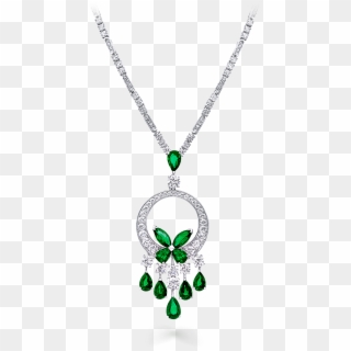 A Graff Classic Butterfly Chandelier Necklace Featuring - Graff Sapphire Butterfly, HD Png Download