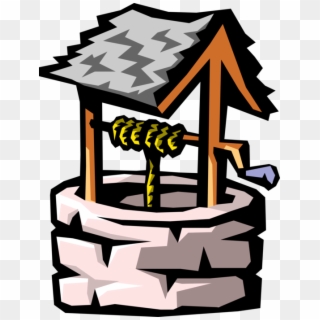 Vector Illustration Of Water Wishing Well With Pulley - Water Well Vector Png, Transparent Png