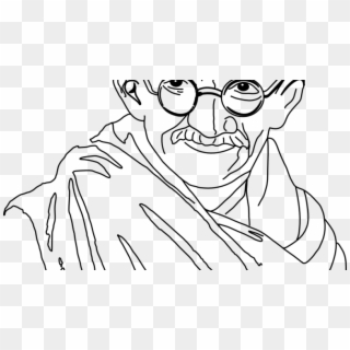 Dibujo De Mahatma Gandhi, HD Png Download