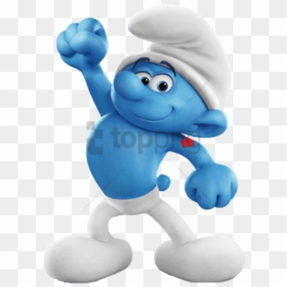 Free Png Download Hefty Smurf Fist In The Air Clipart - Pitufo Fortachon, Transparent Png