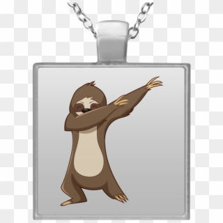 Dabbing Sloth Pendant Necklace, Gifts For Funny Sloth - Necklace, HD Png Download