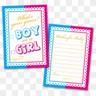 Baby Shower Cards What's Your Guess Boy Or A Girl - Baby Girl Shower Card Frames Png, Transparent Png