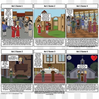 Romeo And Juliet Comic Strip - Romeo And Juliet Comic Strip Act 4, HD Png Download