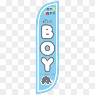 5ft It's A Boy Feather Flag Baby Blue - Illustration, HD Png Download