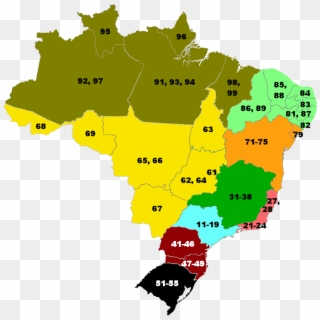 Brazil Area Code Ranges - Ddd 21 É De Qual Estado, HD Png Download
