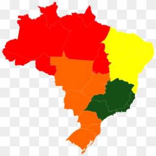 Regiões Do Brasil Por Porcentagem De Rede De Esgoto - Mapa Brasil Regioes Png, Transparent Png