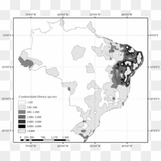 12 Distribution Of The Electrical Conductivity In Brazil - Atlas, HD Png Download