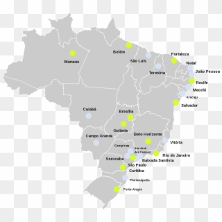 Mapa Das Grandes Concentrações Urbanas Do Brasil - Brazil Map, HD Png Download