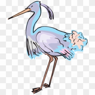 Purple And Blue Heron Svg Clip Arts 516 X 596 Px - Blue Heron Clipart, HD Png Download