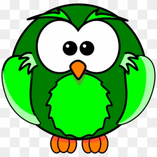 Green Owl Cartoon Clip Art - Owl Green Clip Art, HD Png Download
