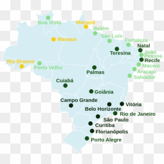 Capitais Do Brasil Por Ifdm - Capitais Do Brasil Mapa Png, Transparent Png