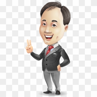 Asian Businessman Cartoon Vector Character - Businessperson, HD Png Download