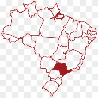 Nenhuma Unidade Encontrada - Blank Map Of States Of Brazil, HD Png Download