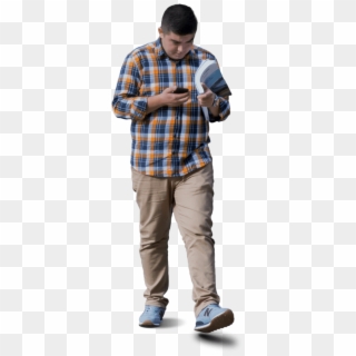 Sefa Holding Their Phone - Plaid, HD Png Download