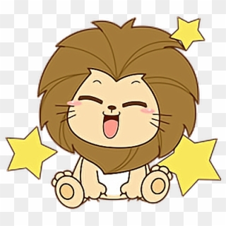 #cute #leo #star #constellation #lion - Cartoon, HD Png Download