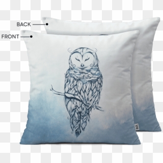 Dailyobjects Snow Owl 16 Cushion Cover Buy Online In - Drawing, HD Png Download