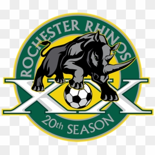Rochester Rhinos Logo 20th Anniversary - Rochester Rhinos, HD Png Download