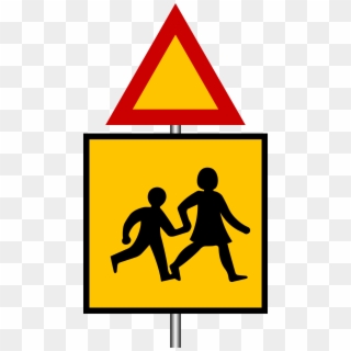 Zimbabwe Warning Sign - Children Crossing Sign, HD Png Download
