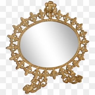 Vintage Standing Gilt Vanity Mirror Chairish - 100% Plagiarism Free, HD Png Download