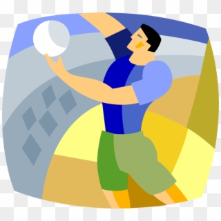 Vector Illustration Of Sport Of Beach Volleyball Player - Graphic Design, HD Png Download