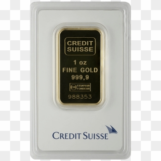 Picture Of 1 Oz Credit Suisse Gold Bar - Credit Suisse, HD Png Download