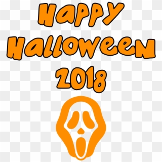 Download Happy Halloween 2018 Scary Mask Transparent - Illustration, HD Png Download